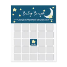 Twinkle Little Star Baby shower Bingo Kaart