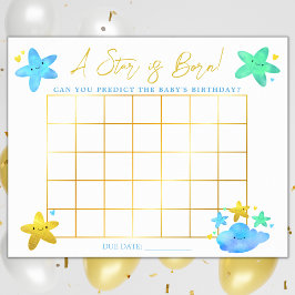 Twinkle Little Star Baby shower Birthday Guessing Poster