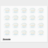 Twinkle Little Star Baby shower blauw & goud Ronde Sticker (Vel)