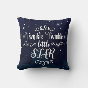 Twinkle Little Star Baby shower Blauw Goud Sterren Kussen