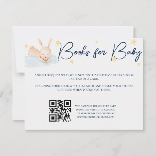 Twinkle Little Star Baby shower Book Kaart Notitiekaartje (Voorkant)
