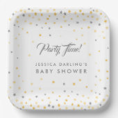 Twinkle Little Star Baby shower Borden Papieren Bordje (Voorkant)