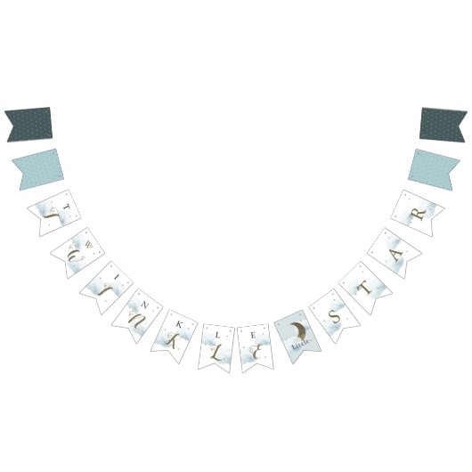 Twinkle Little Star Baby shower Bunting Flags Vlaggetjes (Alle)