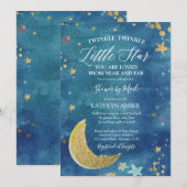 Twinkle Little Star Baby shower by Mail Invitation Kaart (Voorkant / Achterkant)