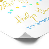 Twinkle Little Star Baby shower Dessert Table Sign Poster (Hoek)