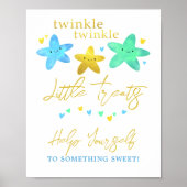 Twinkle Little Star Baby shower Dessert Table Sign Poster (Voorkant)