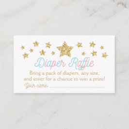 Twinkle Little Star Baby shower Diaper Raffle Informatiekaartje