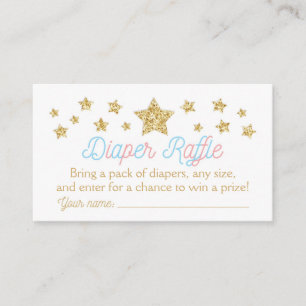 Twinkle Little Star Baby shower Diaper Raffle Informatiekaartje