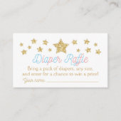 Twinkle Little Star Baby shower Diaper Raffle Informatiekaartje (Voorkant)