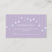 Twinkle Little Star Baby shower Diaper Raffle Informatiekaartje (Voorkant)