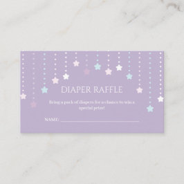 Twinkle Little Star Baby shower Diaper Raffle Informatiekaartje