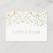 Twinkle Little Star Baby shower Diaper Raffle Informatiekaartje (Achterkant)