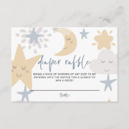 Twinkle Little Star Baby shower Diaper Raffle Informatiekaartje