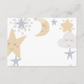Twinkle Little Star Baby shower Diaper Raffle Informatiekaartje (Achterkant)