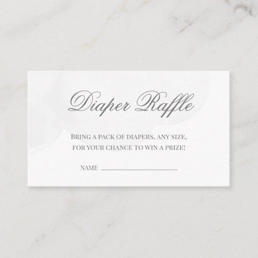 Twinkle Little Star Baby shower Diaper Raffle Informatiekaartje (Voorkant)