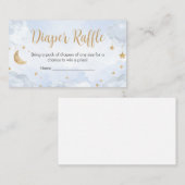 Twinkle Little Star Baby Shower Diaper Raffle Informatiekaartje (Voorkant / Achterkant)