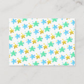 Twinkle Little Star Baby shower Diaper Raffle Informatiekaartje (Achterkant)