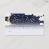 Twinkle Little Star Baby shower Diaper Raffle Informatiekaartje (Voorkant)
