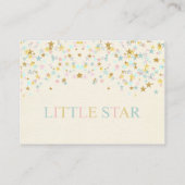 Twinkle Little Star Baby shower Diaper Raffle Informatiekaartje (Achterkant)