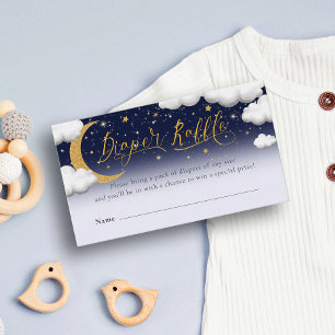 Twinkle Little Star Baby shower Diaper Raffle Informatiekaartje
