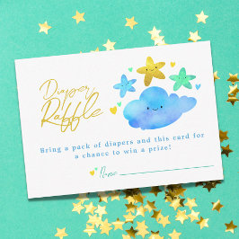 Twinkle Little Star Baby shower Diaper Raffle Informatiekaartje