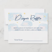 Twinkle Little Star Baby shower Diaper Raffle Kaar Notitiekaartje (Voorkant)