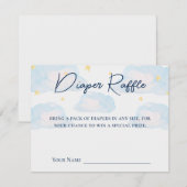 Twinkle Little Star Baby shower Diaper Raffle Kaar Notitiekaartje (Voorkant / Achterkant)