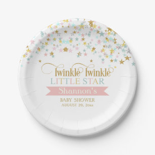 Twinkle Little Star Baby Shower Elke Kleur Papieren Bordje