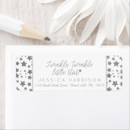 Twinkle Little Star Baby shower Etiket