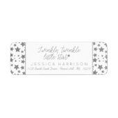 Twinkle Little Star Baby shower Etiket (Voorkant)