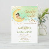 Twinkle Little Star Baby shower Gender Neutral Inv Kaart (Staand voorkant)