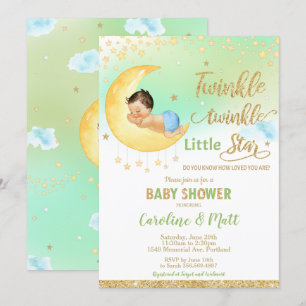 Twinkle Little Star Baby shower Gender Neutral Kaart