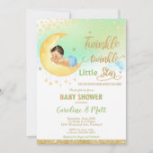 Twinkle Little Star Baby shower Genderneutraal Kaart (Voorkant)