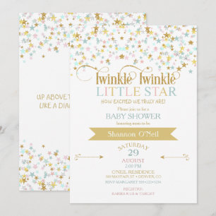 Twinkle Little Star Baby shower Genderneutraal Kaart