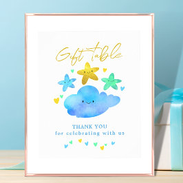 Twinkle Little Star Baby shower Gift Table Sign. Poster