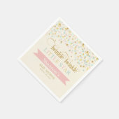 Twinkle Little Star Baby shower Gold Aqua Roze Servetten (Hoek)