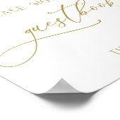 Twinkle Little Star Baby shower Guestbook Poster (Hoek)