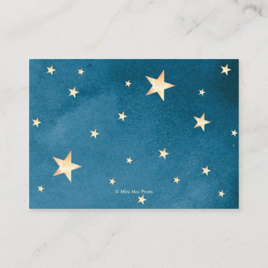 Twinkle little star Baby shower Insert Kaart (Achterkant)