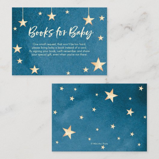 Twinkle little star Baby shower Insert Kaart (Voorkant / Achterkant)