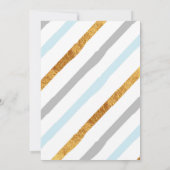 Twinkle Little Star Baby shower Invitation Boy Blu Kaart (Achterkant)