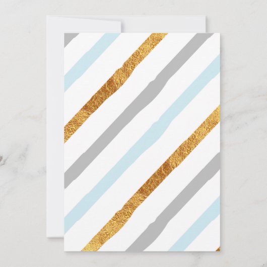 Twinkle Little Star Baby shower Invitation Boy Blu Kaart (Achterkant)