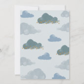 Twinkle Little Star Baby shower Invitation Boy Kaart (Achterkant)