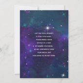 Twinkle Little Star Baby shower Invitation, Galaxy Kaart (Achterkant)