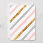 Twinkle Little Star Baby shower Invitation Girl Kaart (Achterkant)