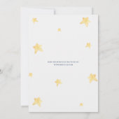 Twinkle Little Star Baby shower Invitation Kaart (Achterkant)
