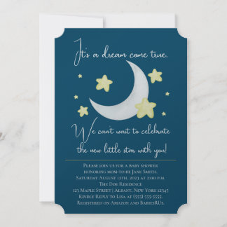 Twinkle Little Star Baby shower Invitation Kaart