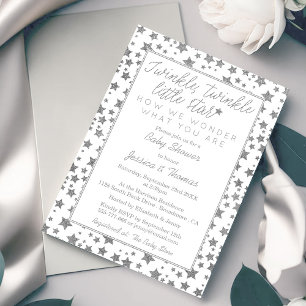 Twinkle Little Star Baby shower Kaart