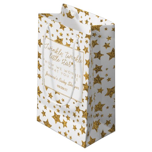 Twinkle Little Star Baby shower Klein Cadeauzakje (Voorkant Gekanteld)