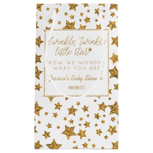 Twinkle Little Star Baby shower Klein Cadeauzakje (Voorkant)
