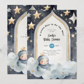 Twinkle Little Star BABY SHOWER of 1e VERJAARDAG   Kaart (Voorkant / Achterkant)